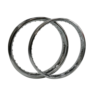 Substituição/reparação Propósito de borda de aço de motocicleta cromada 1.85x17