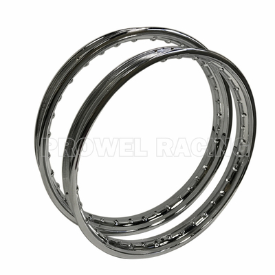 1.60x18 de aço inoxidável roda de motocicleta em prata