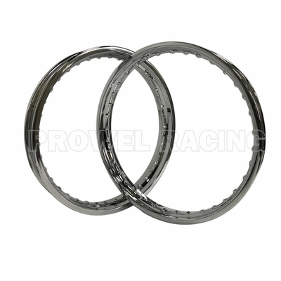 1.60x18 de aço inoxidável roda de motocicleta em prata