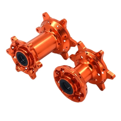 Precision CNC Machined Orange MX Rodas dianteiras traseiras Hubs Set para KTM 125-530 2003-2017