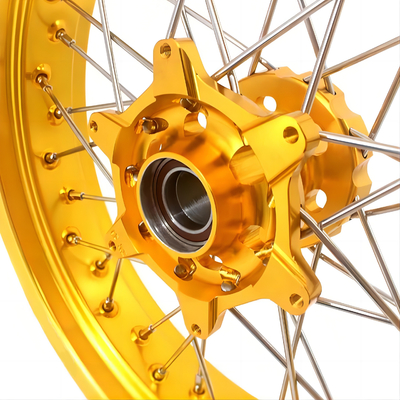 Centrais de rodas de motocicleta de bilhetes CNC azuis para soluções personalizadas de reparo e substituição