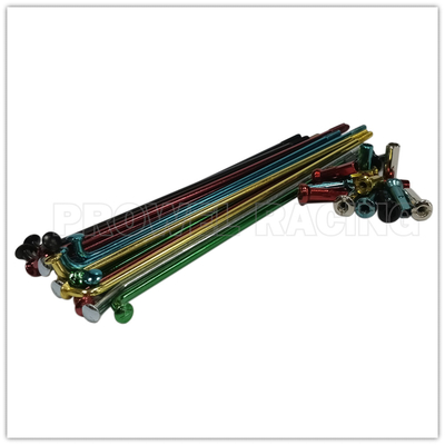 Lançamento Rainbow Color Carbon Steel Spokes e Nipples para Motocicletas 8G 9G 10G