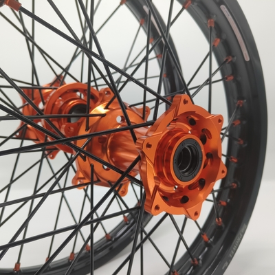 Substituição/reparação de rodas anodizantes pretas 21/18 Enduro para KTM EXC 125-530CC 2003-2023