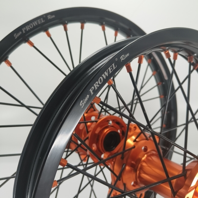 Substituição/reparação de rodas anodizantes pretas 21/18 Enduro para KTM EXC 125-530CC 2003-2023