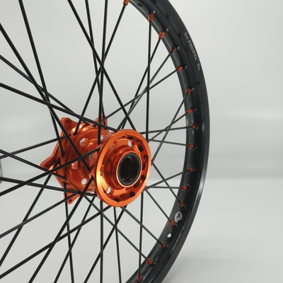 Substituição/reparação de rodas anodizantes pretas 21/18 Enduro para KTM EXC 125-530CC 2003-2023