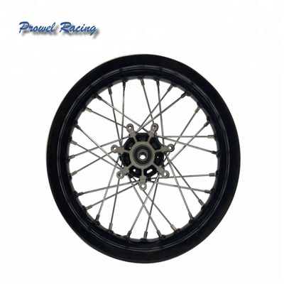 Alumínio personalizado 6061 T6 Roda de motocicleta preta 1.85x14 para bicicleta off-road