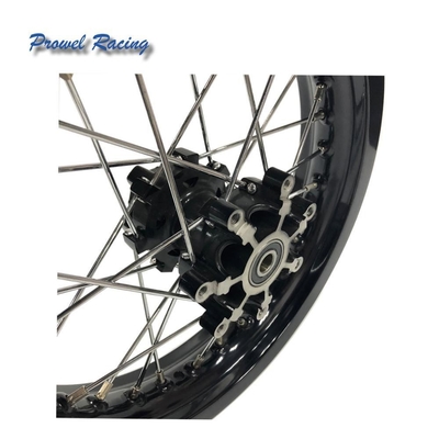 Alumínio personalizado 6061 T6 Roda de motocicleta preta 1.85x14 para bicicleta off-road
