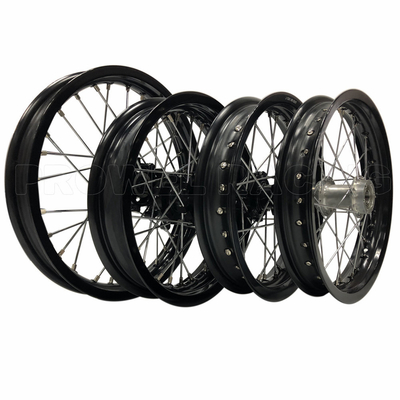 Top-Notch Rear Rim Tamanho 1.85X12 Black Pit Bike Motorcycle Spoke Wheel Sets para CRF150
