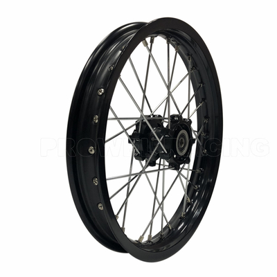 Top-Notch Rear Rim Tamanho 1.85X12 Black Pit Bike Motorcycle Spoke Wheel Sets para CRF150