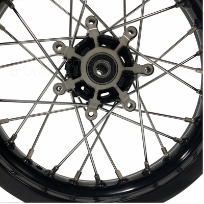 Top-Notch Rear Rim Tamanho 1.85X12 Black Pit Bike Motorcycle Spoke Wheel Sets para CRF150
