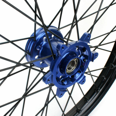 2006-2009 Yamaha YZ250F YZ450F Blue Hubs Frente 21&quot; traseira 19&quot; rodas completas conjunto de jantes
