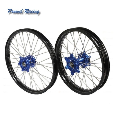 2006-2009 Yamaha YZ250F YZ450F Blue Hubs Frente 21&quot; traseira 19&quot; rodas completas conjunto de jantes