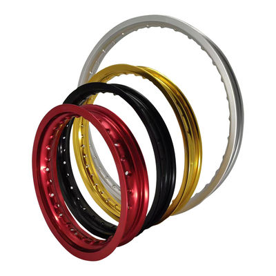 16 polegadas de anodizante vermelho motocicleta Alumínio Alumínio Alloy rodas para durabilidade excepcional
