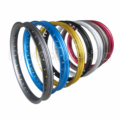 Red Polishing Motorcycle Aluminium Alloy Wheel Rim 2.50x17 para durabilidade e desempenho