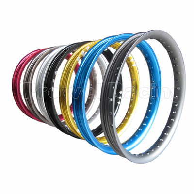 Red Polishing Motorcycle Aluminium Alloy Wheel Rim 2.50x17 para durabilidade e desempenho