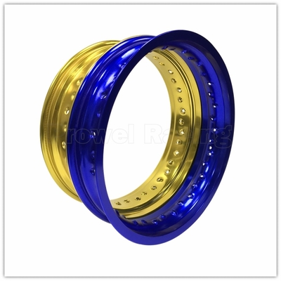 Supermoto Motociclo Alumínio Alumínio Alloy Rims de Roda em Verniz de Ouro para MT 2.50-17 Venda