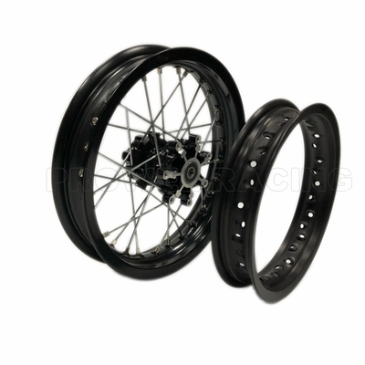 10&quot; 12&quot; 14&quot; rodas de motocicleta de liga leve em preto brilhante para motocicletas para crianças