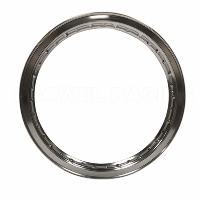 1.85x17 polegadas roda de motocicleta de liga de alumínio com design clássico e acabamento anodizante