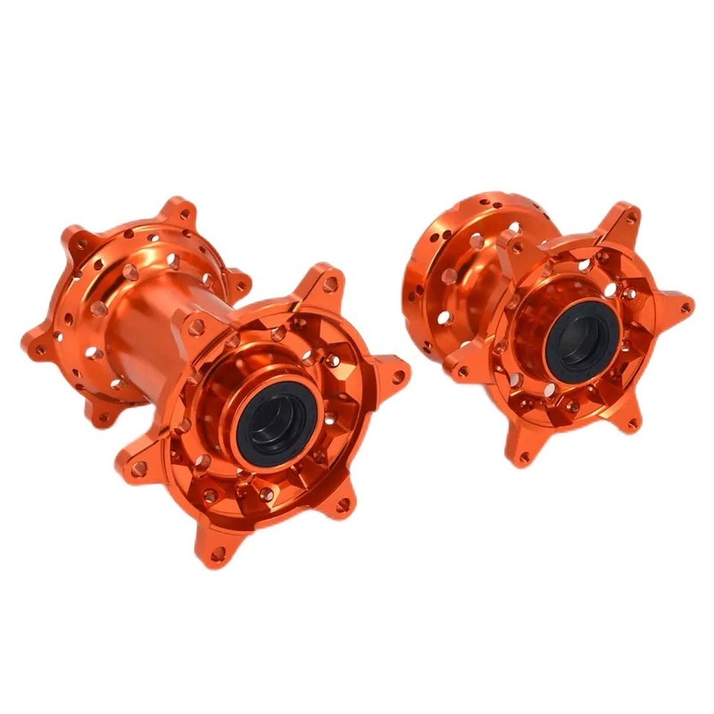 Precision CNC Machined Orange MX Rodas dianteiras traseiras Hubs Set para KTM 125-530 2003-2017