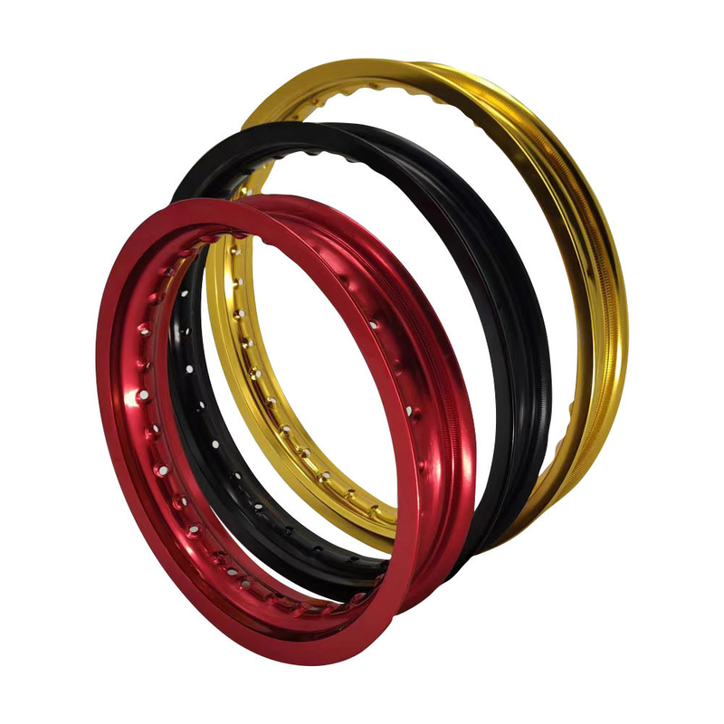 16 polegadas de anodizante vermelho motocicleta Alumínio Alumínio Alloy rodas para durabilidade excepcional