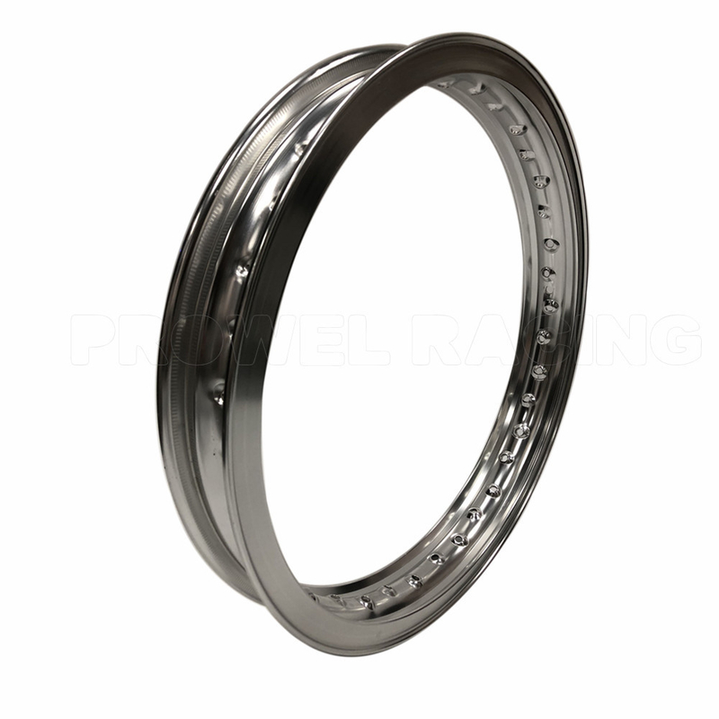 1.85x17 polegadas roda de motocicleta de liga de alumínio com design clássico e acabamento anodizante