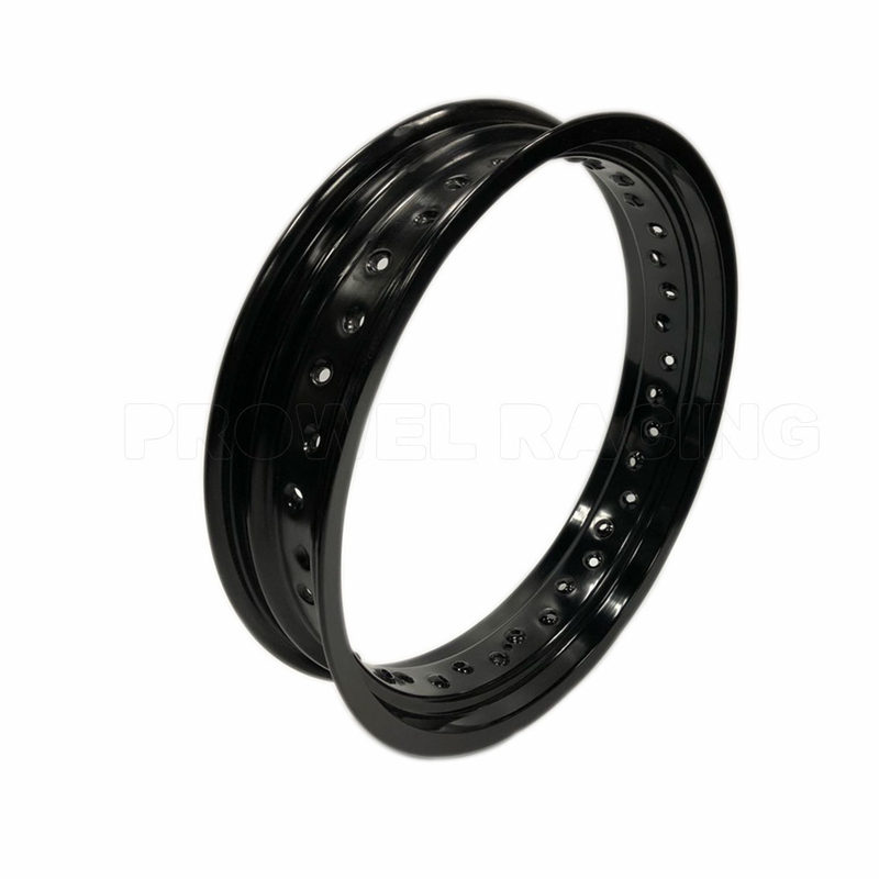 7116 T6 Preto Brilhante 3,50x17 polegadas Roda de motocicleta de liga de alumínio para Supermoto